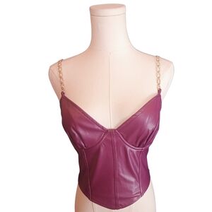 Windsor Purple Bustier with Gold Accents